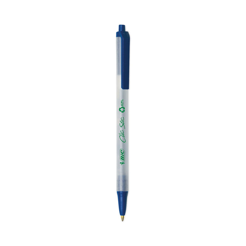 BIC ReVolution Ballpoint Pen, Retractable, Medium 1 mm, Blue Ink/Semi-Clear Barrel, 48/Pack