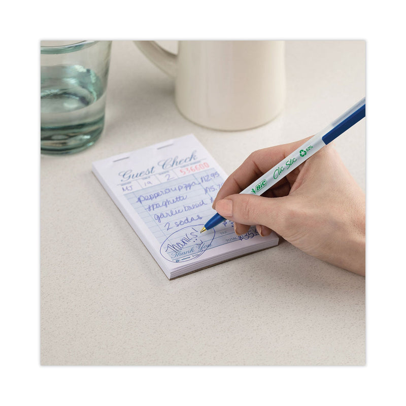 BIC ReVolution Ballpoint Pen, Retractable, Medium 1 mm, Blue Ink/Semi-Clear Barrel, 48/Pack