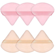 6 Pcs Powder Puff Face Soft Triangle Makeup Puff Velour Makeup Sponge Beauty Blender for Loose Powder (Black)