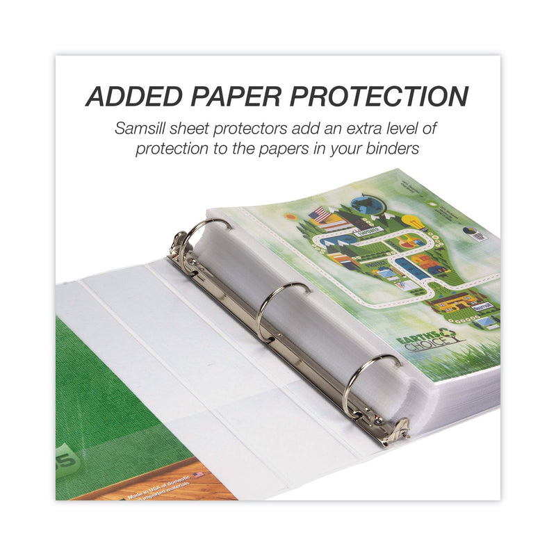 Samsill Earth's Choice Biobased Round Ring View Binder, 3 Rings, 3" Capacity, 11 x 8.5, White