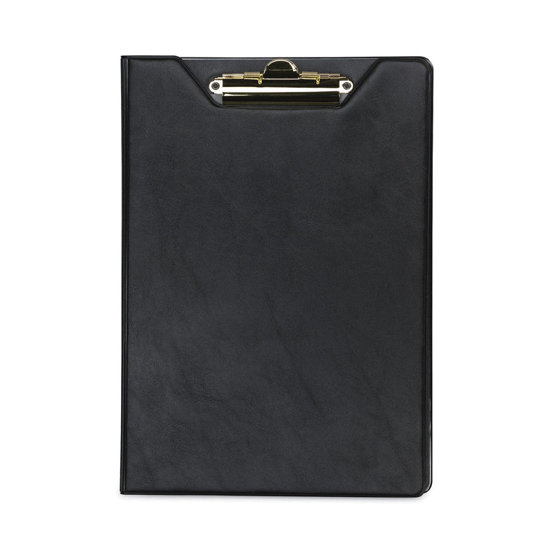 Samsill Value Padfolio, Heavyweight Sealed Vinyl, Brass Clip, Inside Front Pocket, Black