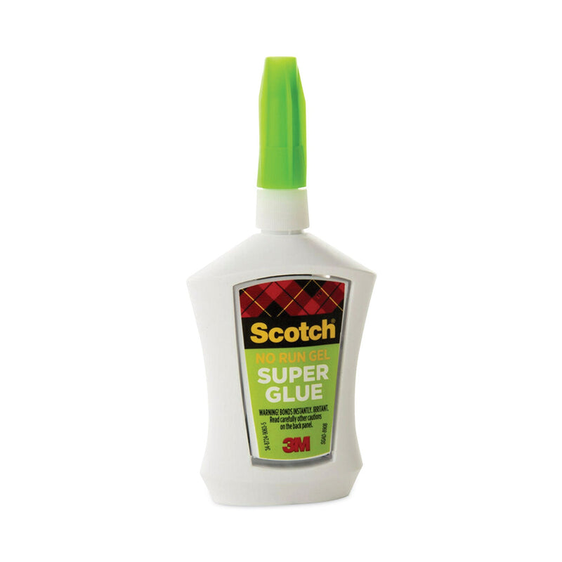 Scotch Super Glue No-Run Gel with Precision Applicator, 0.14 oz, Dries Clear