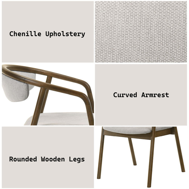 Delina - Side Chair - Walnut