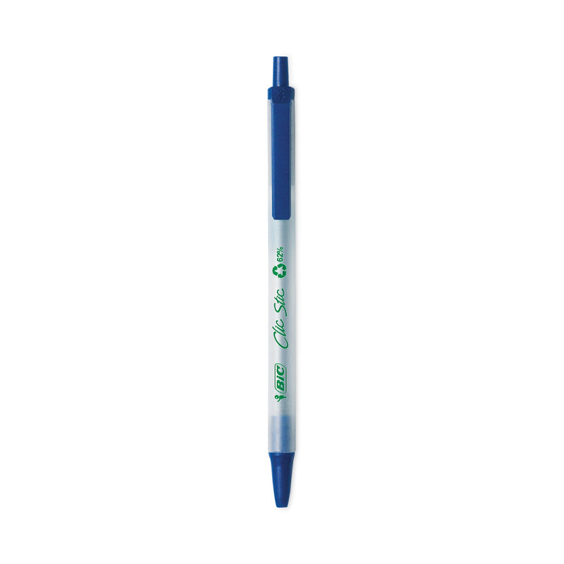 BIC ReVolution Ballpoint Pen, Retractable, Medium 1 mm, Blue Ink/Semi-Clear Barrel, 48/Pack
