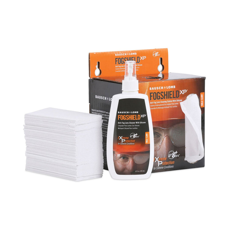 Bausch & Lomb Sight Savers FogShield Disposable Lens Cleaning Station, 12 oz Bottle, 1,425 Tissues/Box