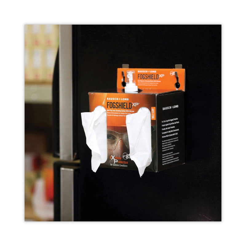 Bausch & Lomb Sight Savers FogShield Disposable Lens Cleaning Station, 12 oz Bottle, 1,425 Tissues/Box