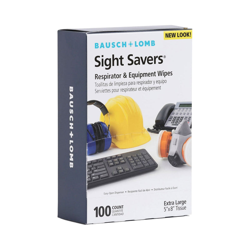 Bausch & Lomb Antibacterial Office Equipment Wet Wipes, Cloth, 5 x 8, 100/Box