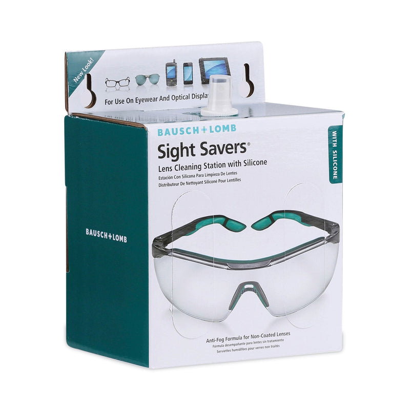 Bausch & Lomb Sight Savers Lens Cleaning Station, 16 oz Plastic Bottle, 6.5 x 4.75, 1,520 Tissues/Box