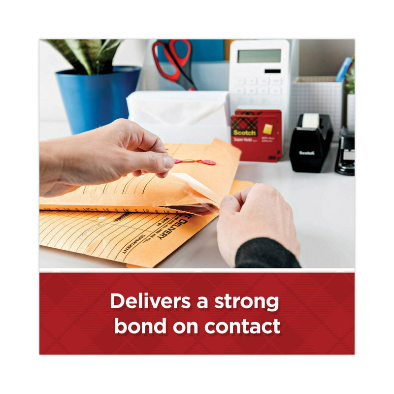 Scotch Super-Hold Tape Refill, 1" Core, 0.75" x 27.77 yds, Transparent, 6/Pack