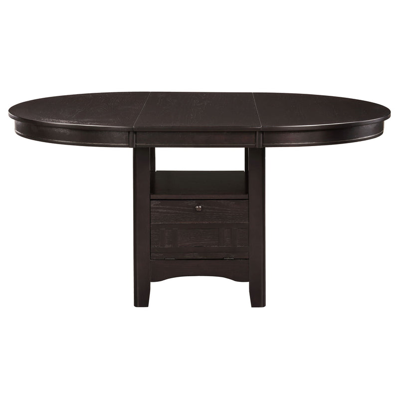 Lavon Oval 60-inch Wood Extension Leaf Dining Table Espresso