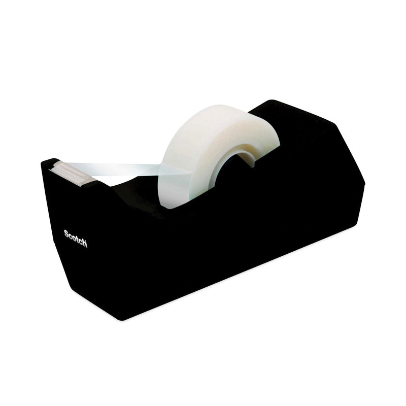 Scotch Desktop Tape Dispenser, Weighted Non-Skid Base, 1" Core, Black