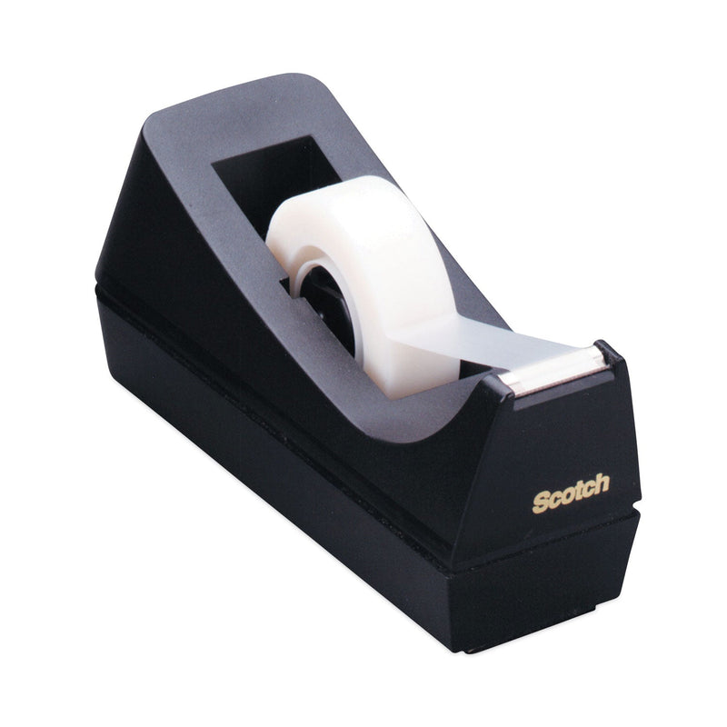 Scotch Desktop Tape Dispenser, Weighted Non-Skid Base, 1" Core, Black