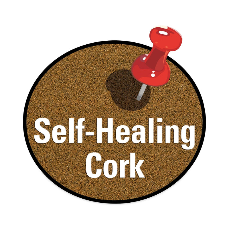 3M Cork Bulletin Board, 36 x 24, Aluminum Frame w/Mahogany Wood Grained Finish