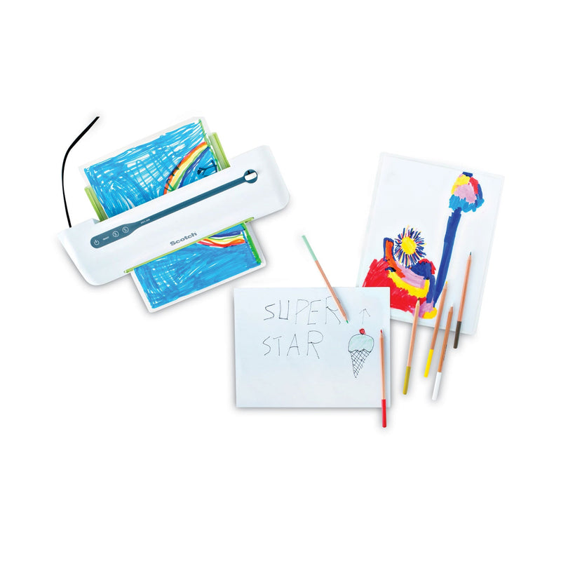 Scotch Single-Sided Self-Seal Laminating Roll, 9.5 mil, 16" x 10 ft, Gloss Clear