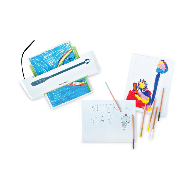 Scotch Self-Sealing Laminating Pouches, 12.5 mil, 2.81" x 4.5", Gloss Clear, 5/Pack