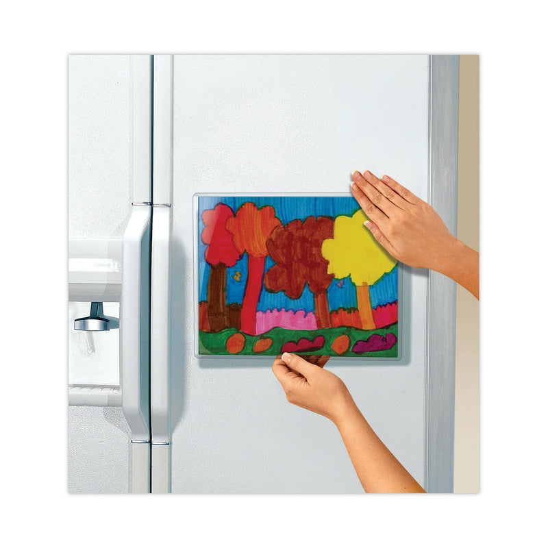 Scotch Display Pocket, Removable Interlocking Fasteners, Plastic, 8.5 x 11, Clear