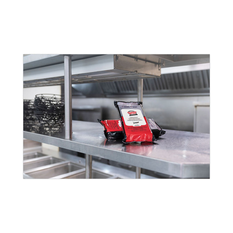 Scotch-Brite Stainless Steel Hood Degreaser Wipes, 9 x 12, Unscented, 30 Wipes/Pack, 6 Packs/Carton