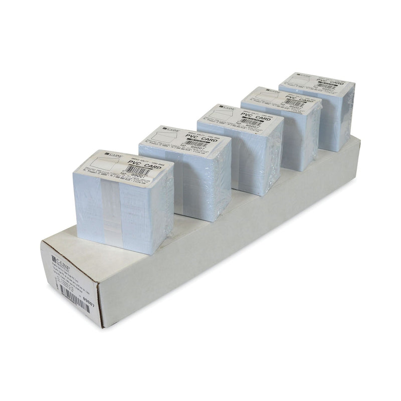 C-Line PVC ID Badge Card, 3.38 x 2.13, White, 100/Pack