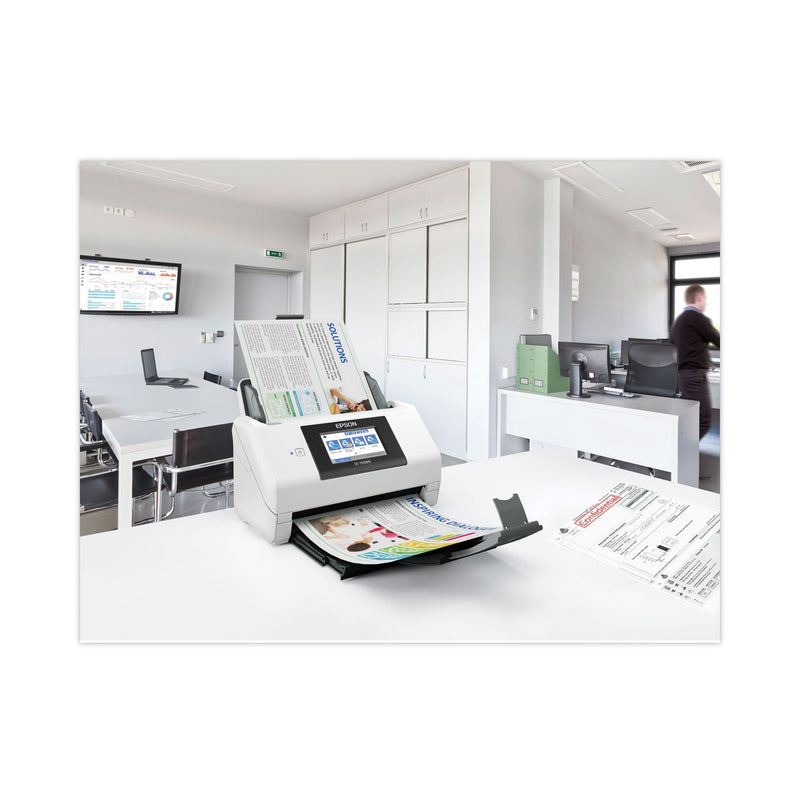 Epson DS-790WN Wireless Network Color Document Scanner, 600 dpi Optical Resolution, 100-Sheet Duplex Auto Document Feeder