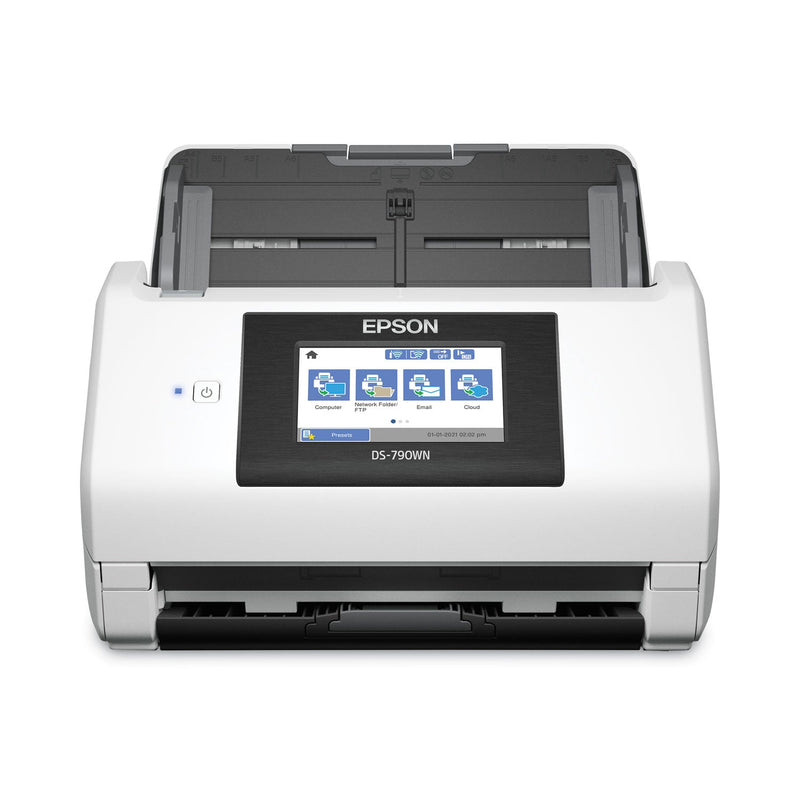 Epson DS-790WN Wireless Network Color Document Scanner, 600 dpi Optical Resolution, 100-Sheet Duplex Auto Document Feeder