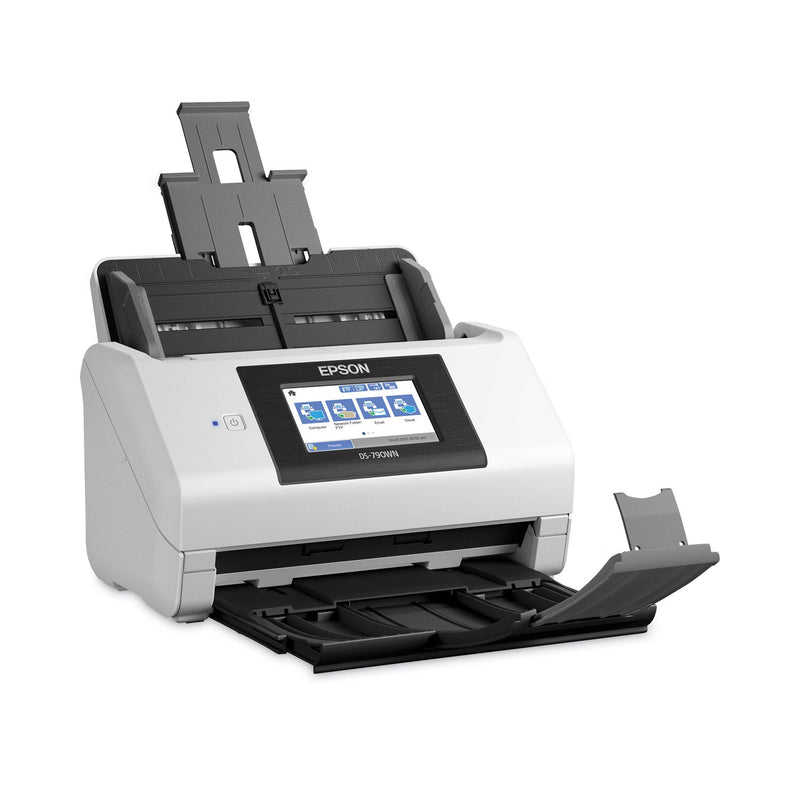 Epson DS-790WN Wireless Network Color Document Scanner, 600 dpi Optical Resolution, 100-Sheet Duplex Auto Document Feeder