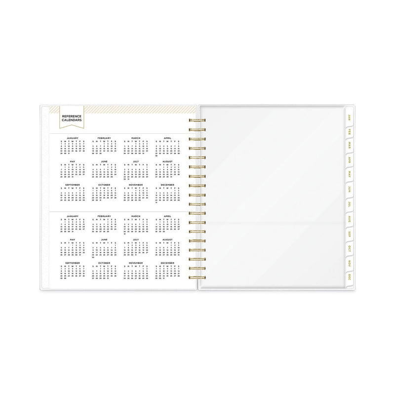 Blue Sky Day Designer Navy Stripe Daily/Monthly Planner, Navy Stripe Artwork, 10 x 8, Navy/White Cover, 12-Month (Jan to Dec): 2023