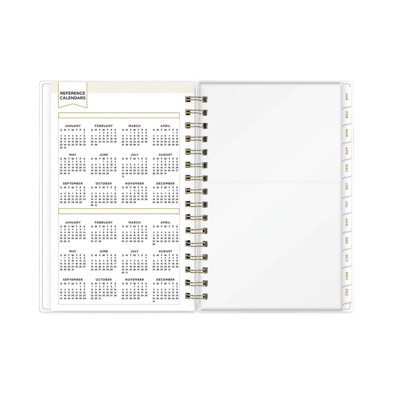 Blue Sky Day Designer Navy Stripe Daily/Monthly Planner, Navy Stripe Artwork, 8 x 5, Navy/White Cover, 12-Month (Jan to Dec): 2023