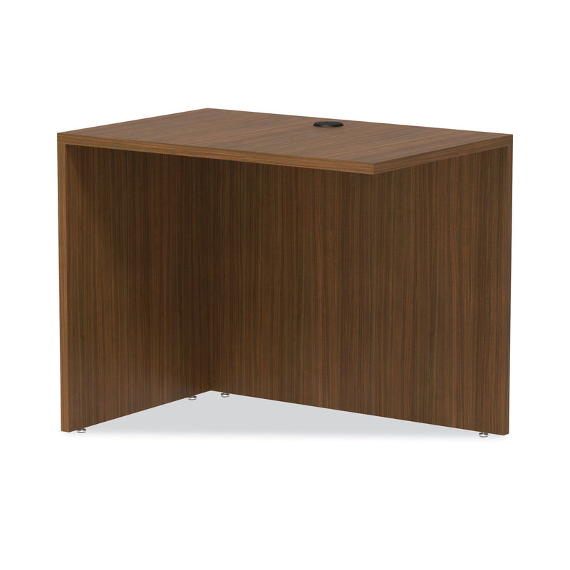 Alera Valencia Series Reversible Return/Bridge Shell, 35w x 23.63d x 29.5h, Modern Walnut