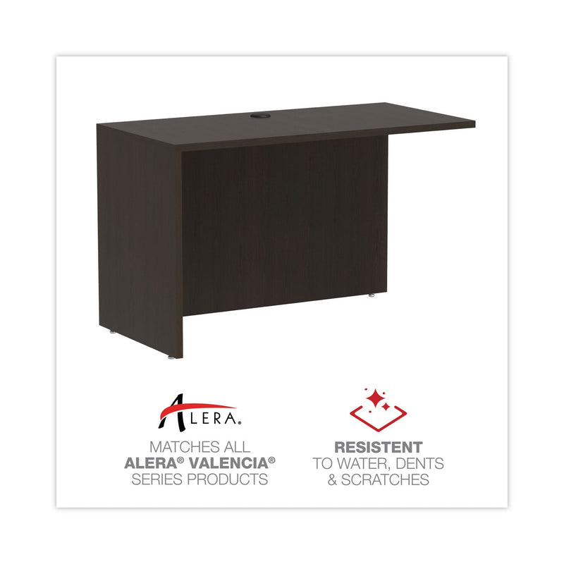Alera Valencia Series Reversible Return/Bridge Shell, 47.25w x 23.63d x 29.5h, Espresso