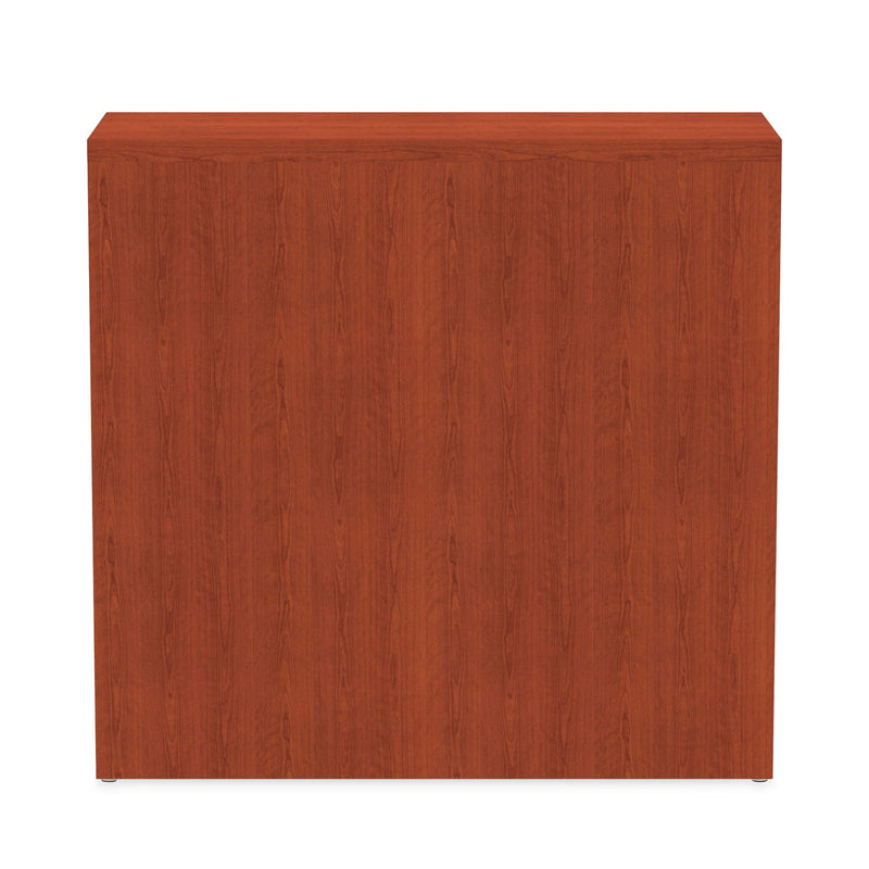 Alera Valencia Series Bookcase, Two-Shelf, 31.75w x 14d x 29.5h, Med Cherry