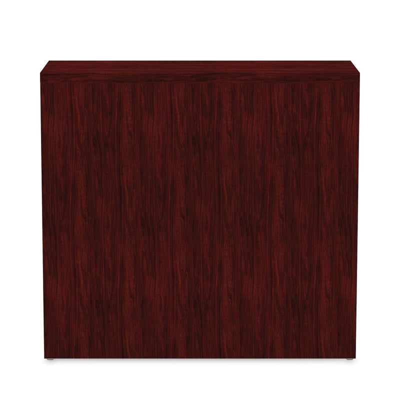 Alera Valencia Series Bookcase, Two-Shelf, 31.75w x 14d x 29.5h, Mahogany