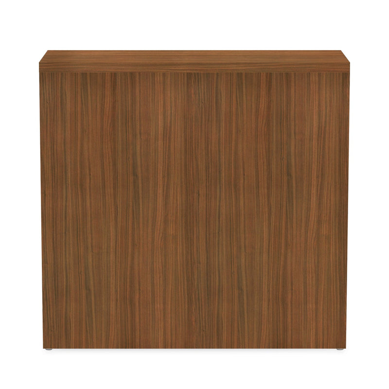 Alera Valencia Series Bookcase,Two-Shelf, 31.75w x 14d x 29.5h, Modern Walnut