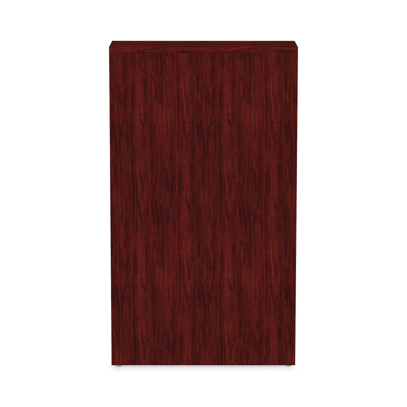 Alera Valencia Series Bookcase, Four-Shelf, 31.75w x 14d x 54.88h, Mahogany