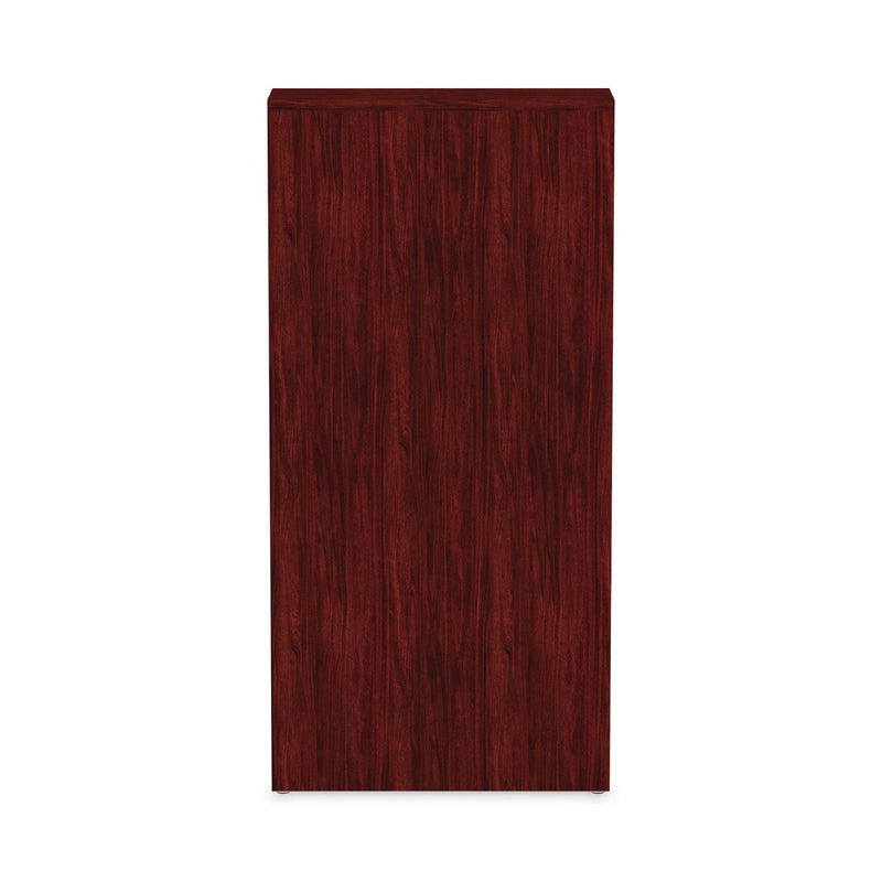 Alera Valencia Series Bookcase, Five-Shelf, 31.75w x 14d x 64.75h, Mahogany