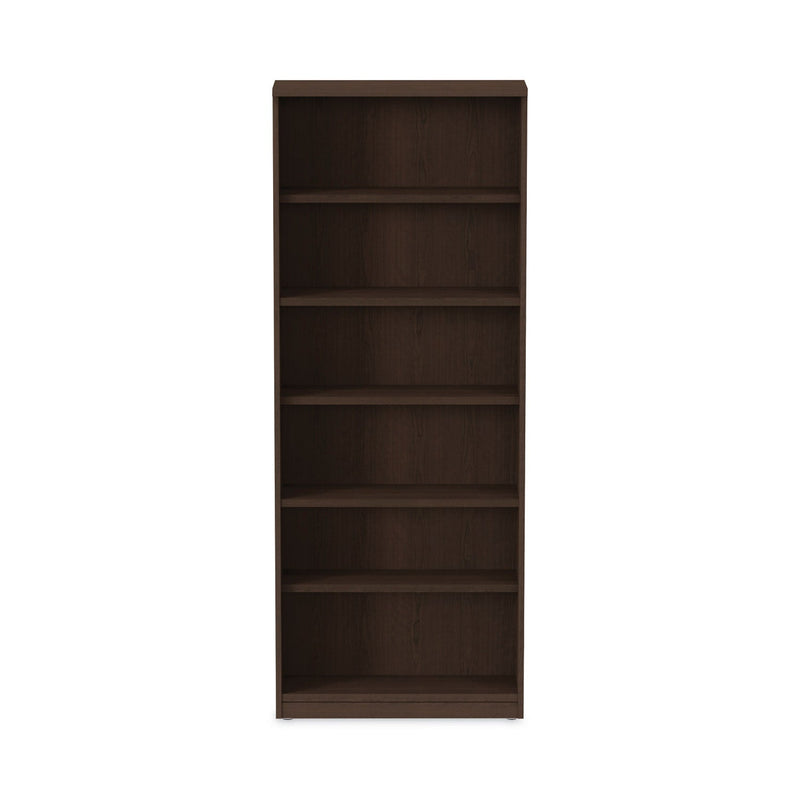 Alera Valencia Series Bookcase, Six-Shelf, 31.75w x 14d x 80.25h, Espresso