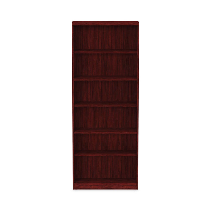 Alera Valencia Series Bookcase, Six-Shelf, 31.75w x 14d x 80.25h, Mahogany