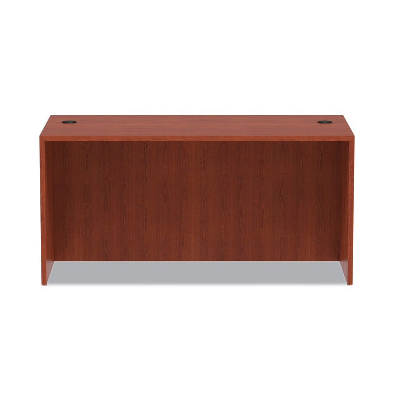 Alera Valencia Series Straight Front Desk Shell, 59.13" x 29.5" x 29.63", Medium Cherry