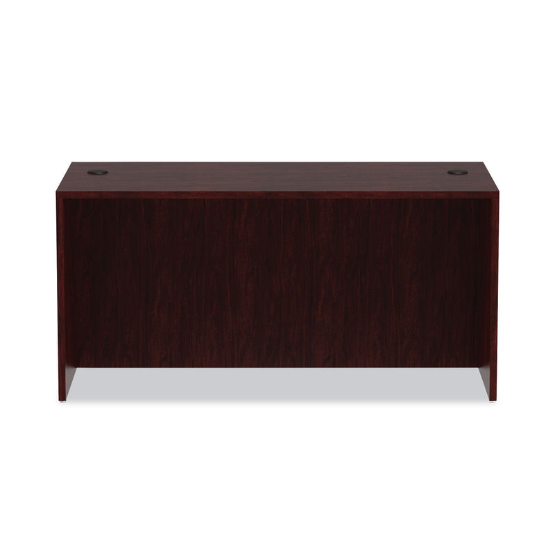 Alera Valencia Series Straight Front Desk Shell, 59.13" x 29.5" x 29.63", Mahogany