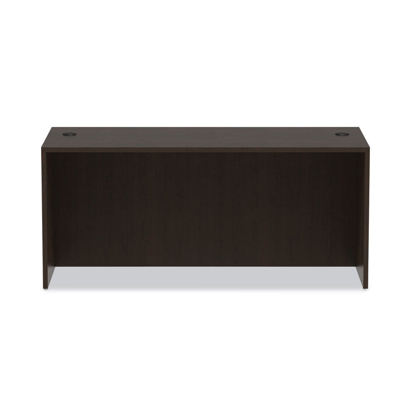 Alera Valencia Series Straight Front Desk Shell, 65" x 29.5" x 29.63", Espresso