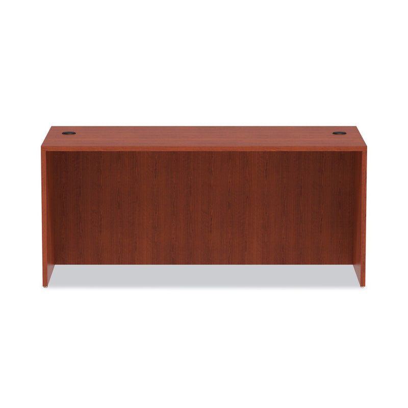 Alera Valencia Series Straight Front Desk Shell, 65" x 29.5" x 29.63", Medium Cherry