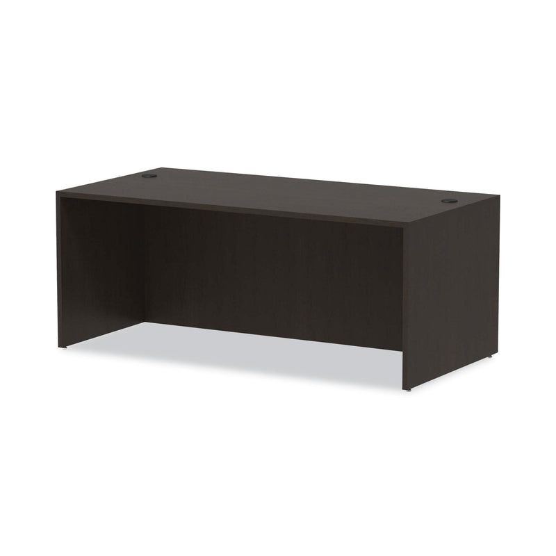 Alera Valencia Series Straight Front Desk Shell, 71" x 35.5" x 29.63", Espresso