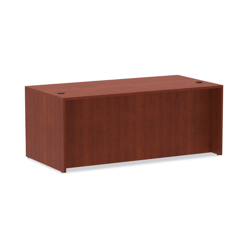 Alera Valencia Series Straight Front Desk Shell, 71" x 35.5" x 29.63", Medium Cherry