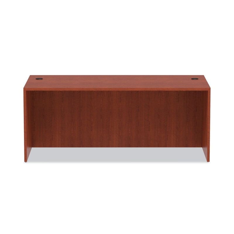 Alera Valencia Series Straight Front Desk Shell, 71" x 35.5" x 29.63", Medium Cherry