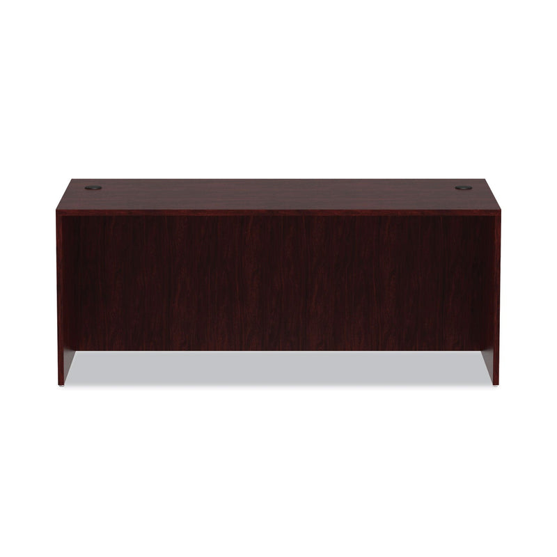 Alera Valencia Series Straight Front Desk Shell, 71" x 35.5" x 29.63", Mahogany