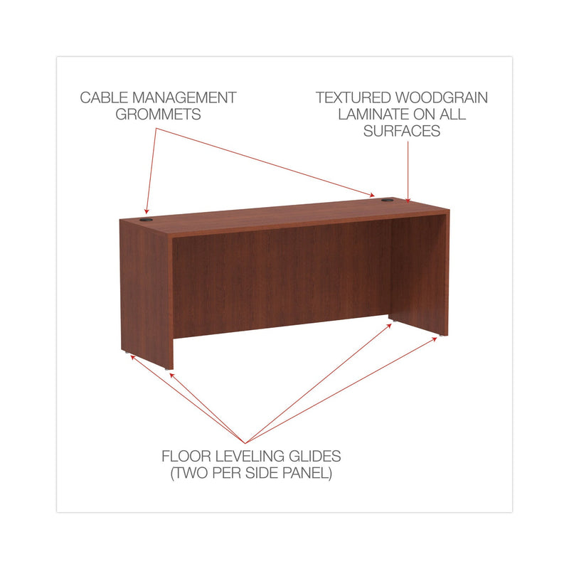 Alera Valencia Series Credenza Shell, 70.88w x 23.63d x 29.5h, Medium Cherry