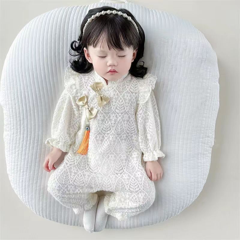 Princess Lace Long-sleeve Children's Romper Bodysuit