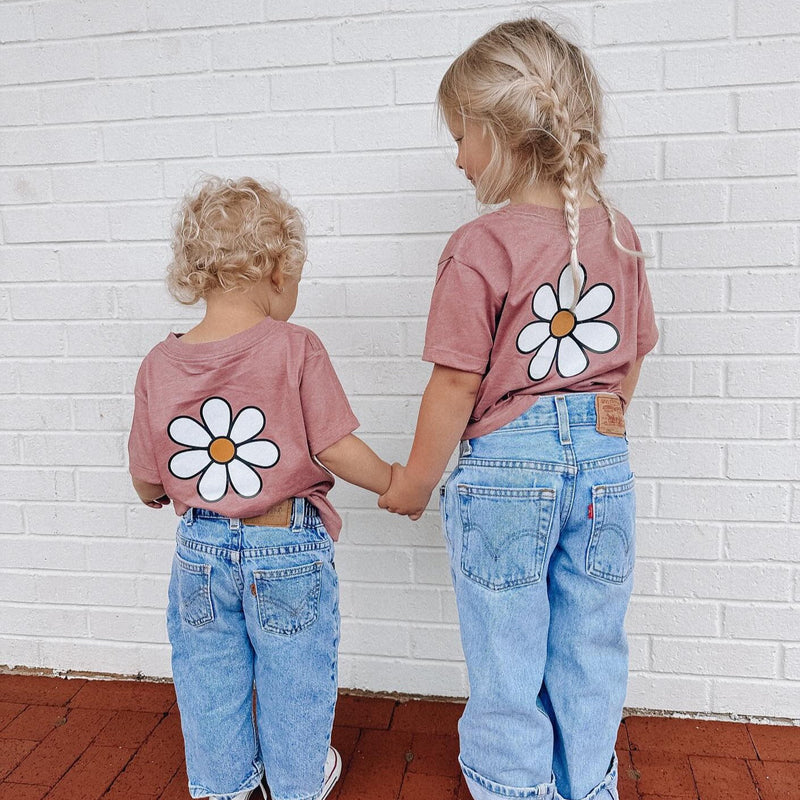 Daisy - Sis - w/ Full Daisy on Back - Child Tee