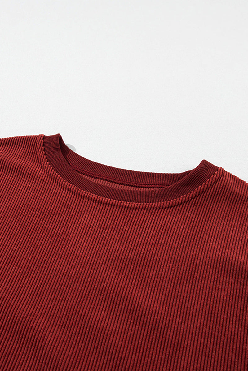 Araceli Ribbed Corduroy Oversized Sweatshirt