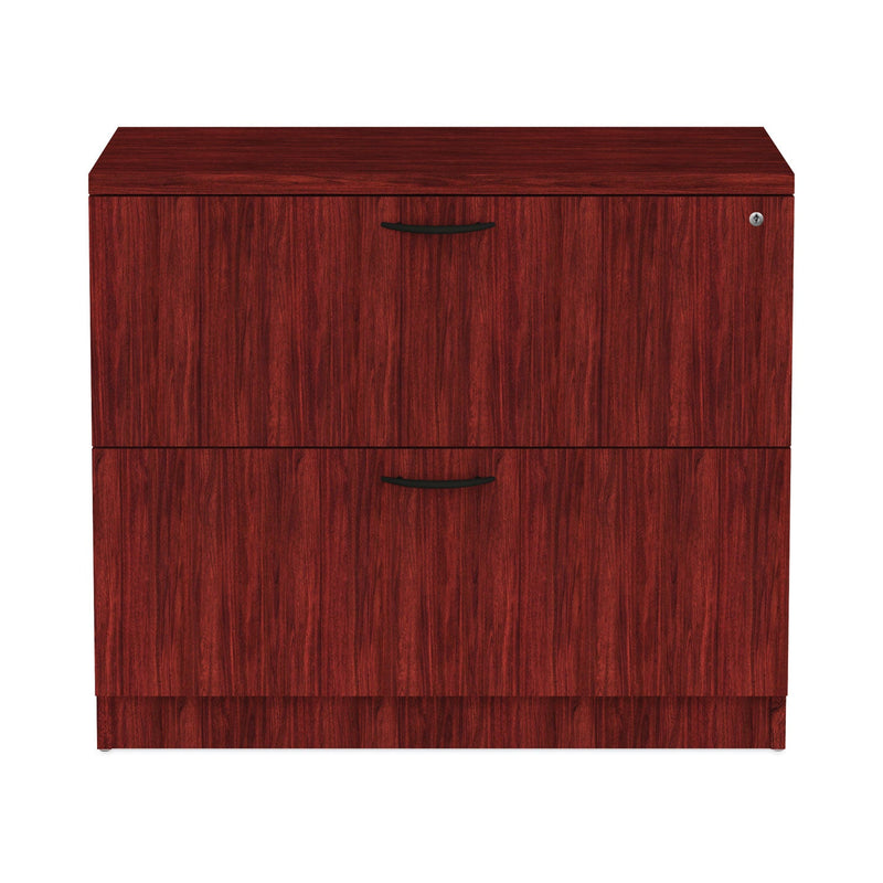 Alera Valencia Series Lateral File, 2 Legal/Letter-Size File Drawers, Mahogany, 34" x 22.75" x 29.5"