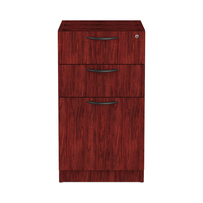 Alera Valencia Series Full Pedestal File, Left/Right, 3-Drawers: Box/Box/File, Legal/Letter, Mahogany, 15.63" x 20.5" x 28.5"